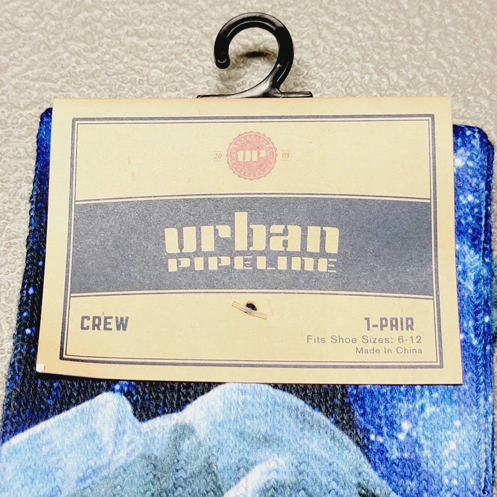 Urban Pipeline Astronaut Socks - Novelty - Size 10-13‎ NWT